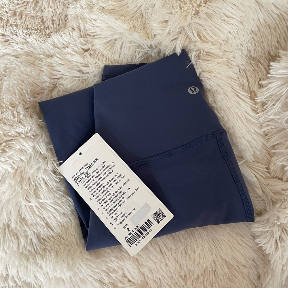 Lululemon Wunder Train HR 25” leggings Ink Blue